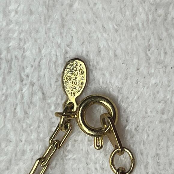 Givenchy GG Logo Gold Plated Choker Necklace 14” Vintage Authentic - Picture 5 of 9